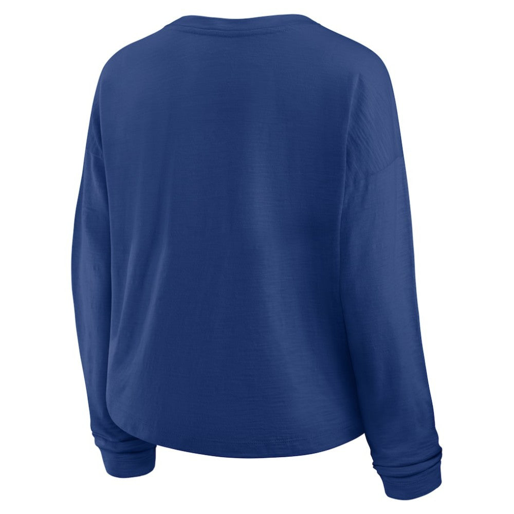 Toronto Maple Leafs Fanatics Women's Oversized All Out Effort Long Sleeve Henley T-Shirt