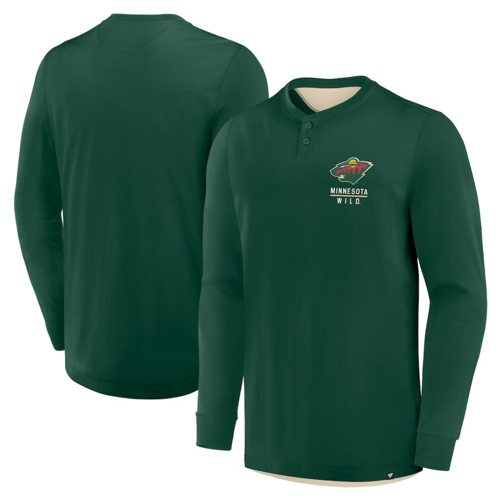 Minnesota Wild Fanatics Adrenaline Push Long Sleeve Henley Shirt