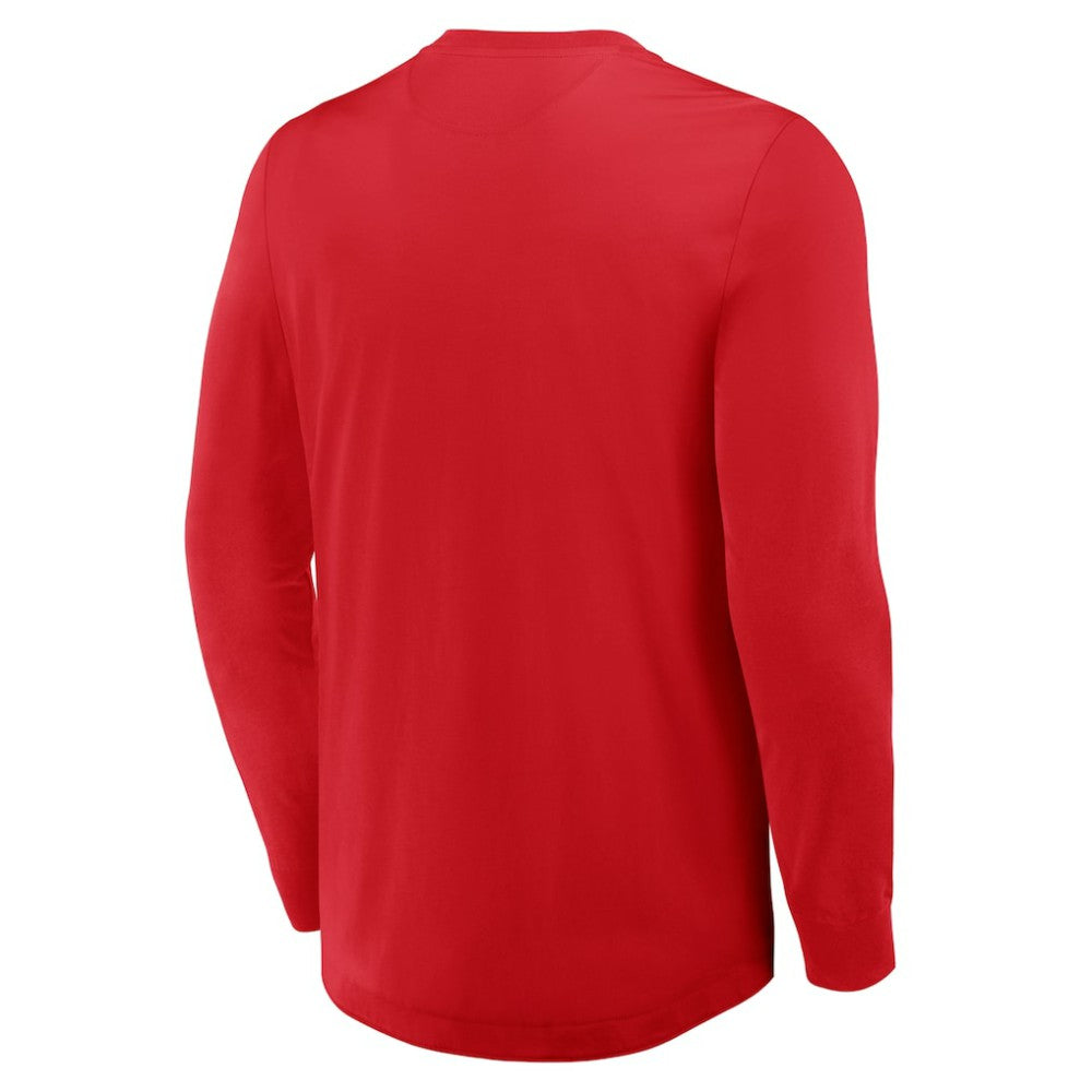 Carolina Hurricanes Fanatics Adrenaline Push Long Sleeve Henley Shirt