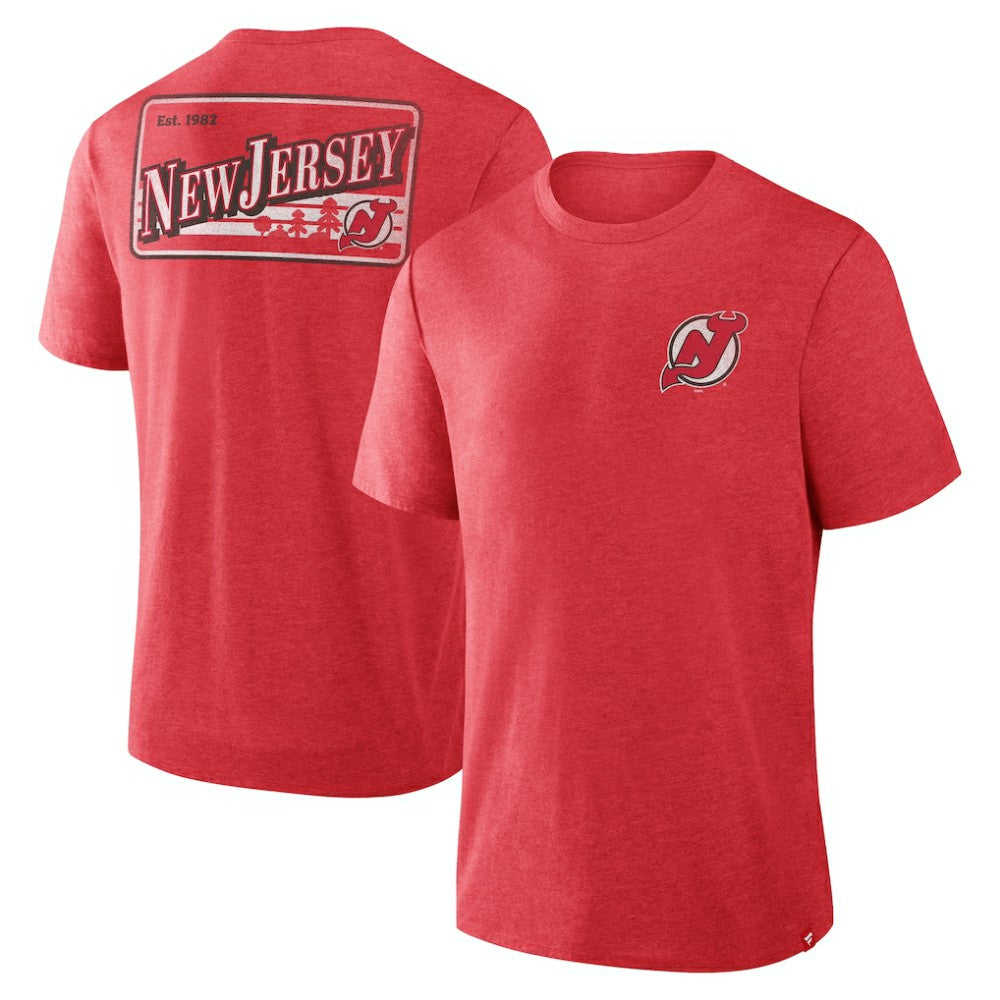 New Jersey Devils Fanatics Fan Lanes Tri-Blend T-Shirt