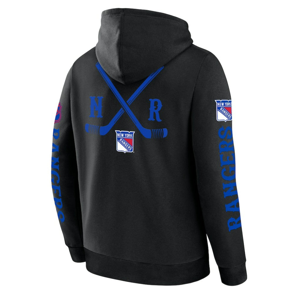 New York Rangers Fanatics Big City Legacy Fleece Pullover Hoodie