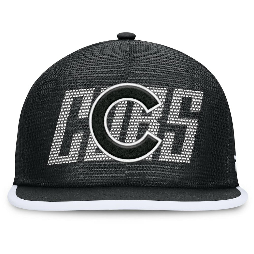 Chicago Cubs Let's Glow Line Drive Snapback Hat - Black