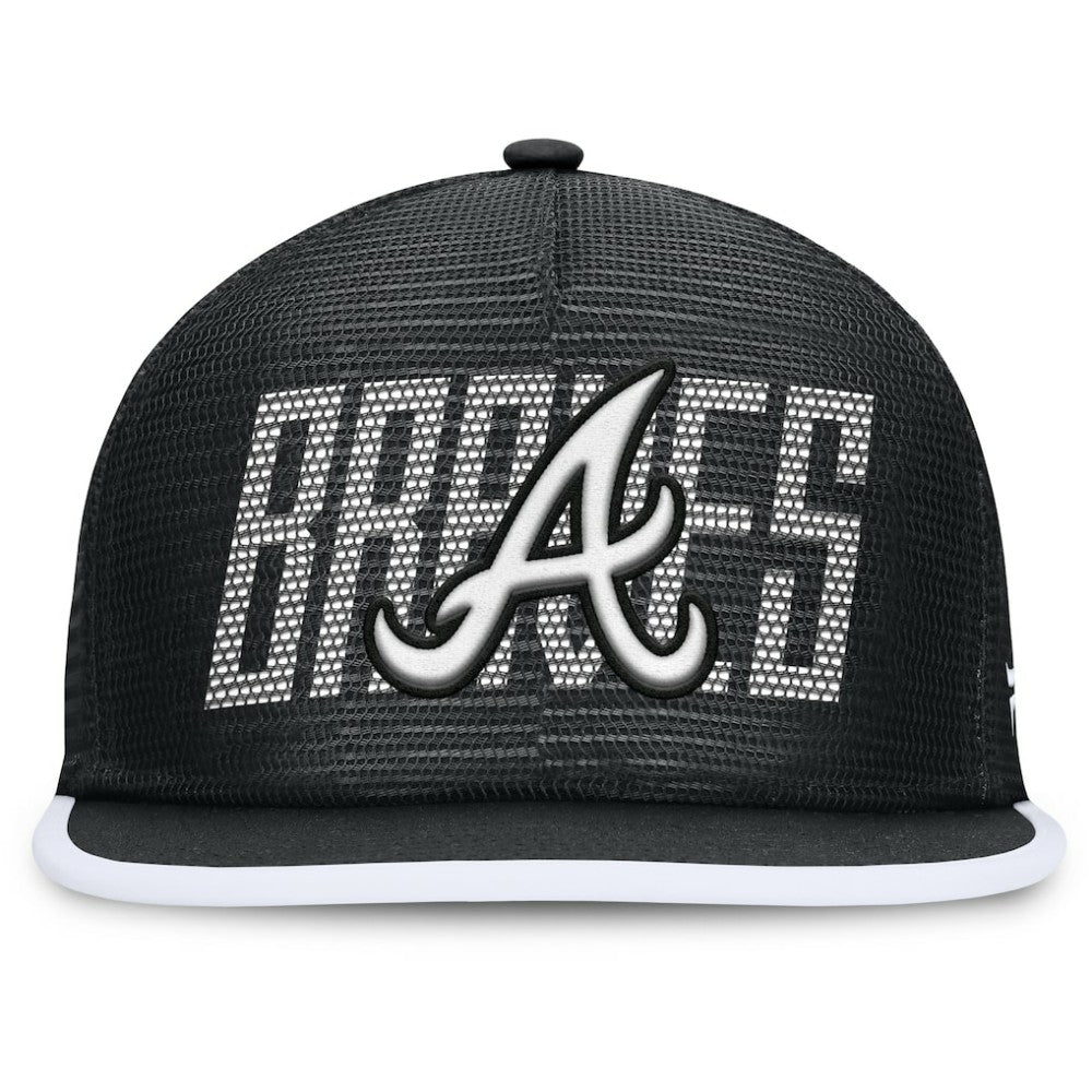 Atlanta Braves Let's Glow Line Drive Snapback Hat - Black