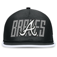 Atlanta Braves Let's Glow Line Drive Snapback Hat - Black
