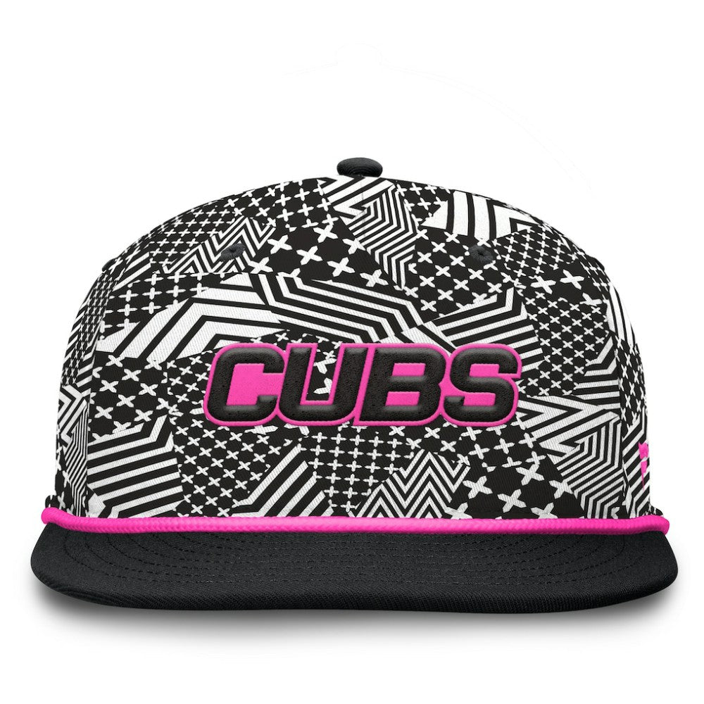 Chicago Cubs Let's Glow Moon Shot Snapback Hat - Black