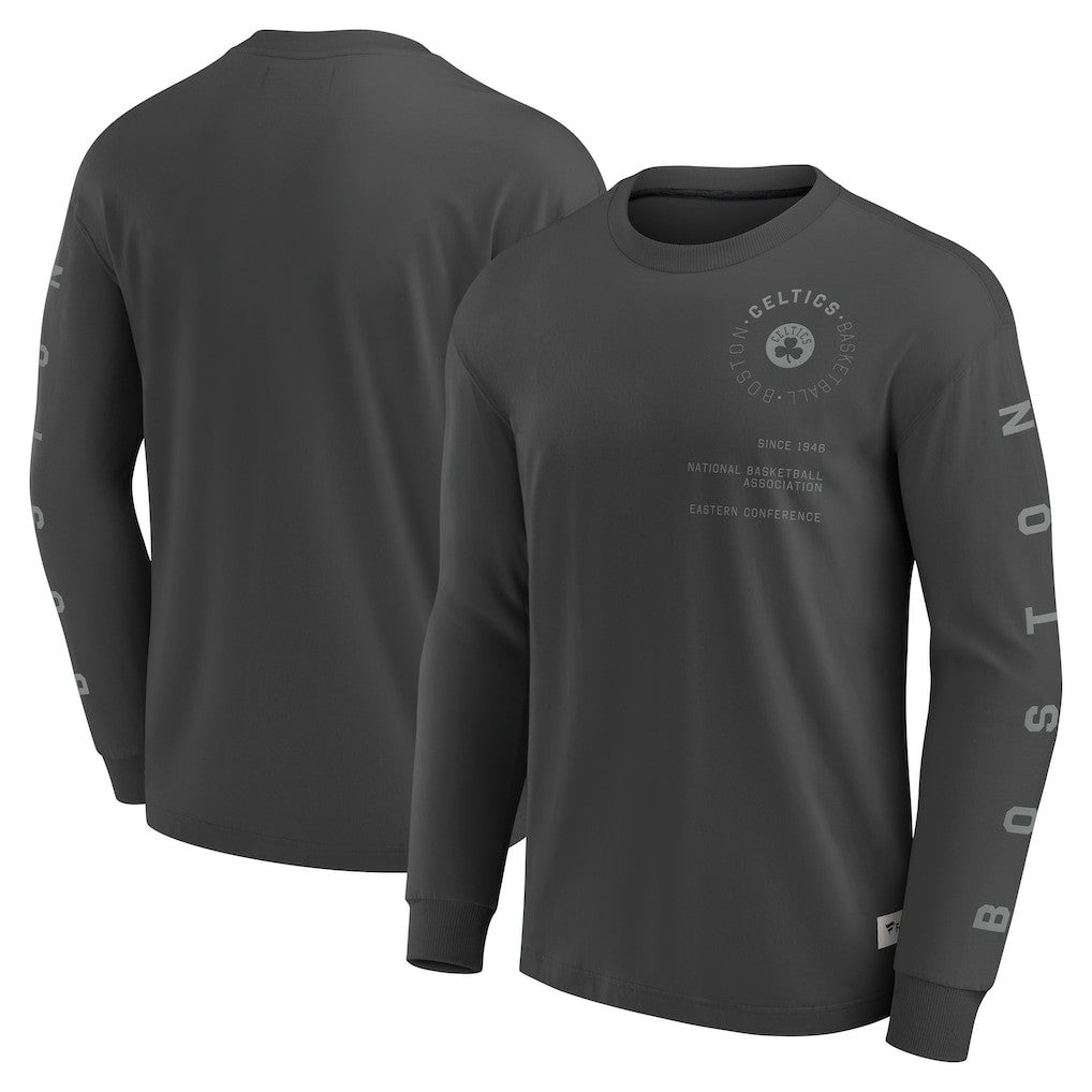 Boston Celtics Elements Future Ground Tonal Info Long Sleeve T-Shirt - Gray | Fanatics for sale