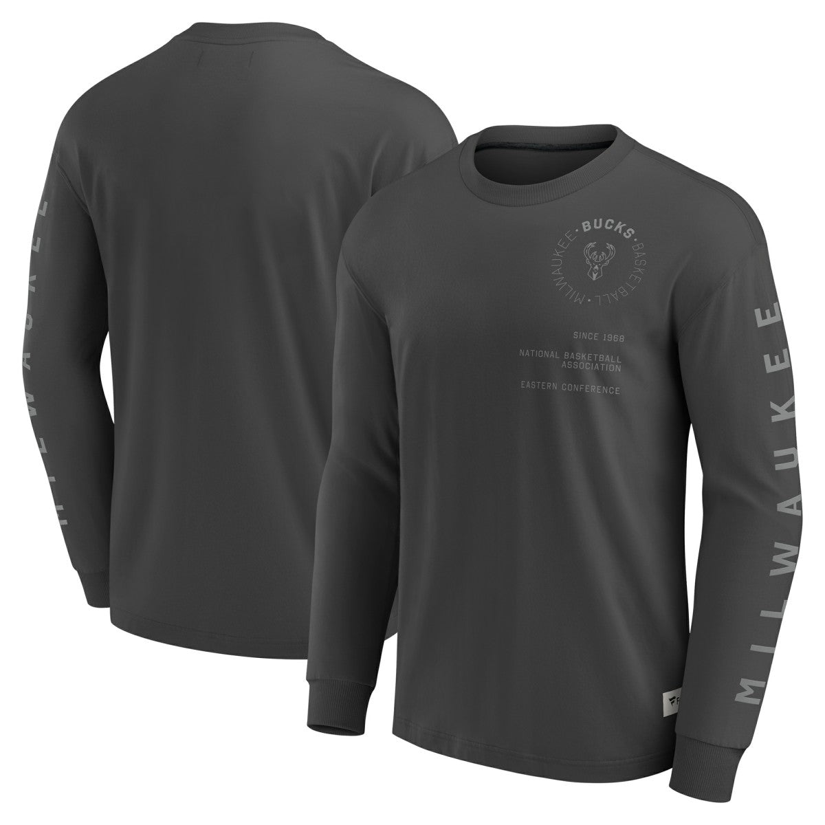 Milwaukee Bucks Elements Future Ground Tonal Info Long Sleeve T-Shirt - Gray | Fanatics discount