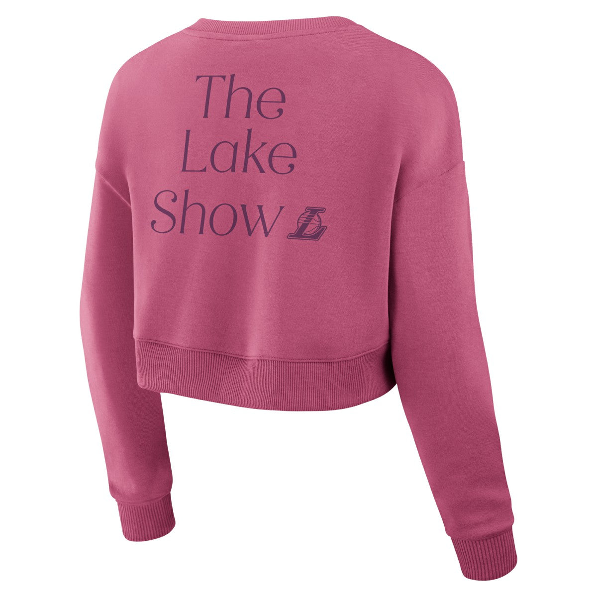 Los Angeles Lakers Women's Studio Tri-Blend Cropped Pullover Sweatshirt - Pink | Fanatics discount