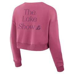 Los Angeles Lakers Women's Studio Tri-Blend Cropped Pullover Sweatshirt - Pink | Fanatics discount