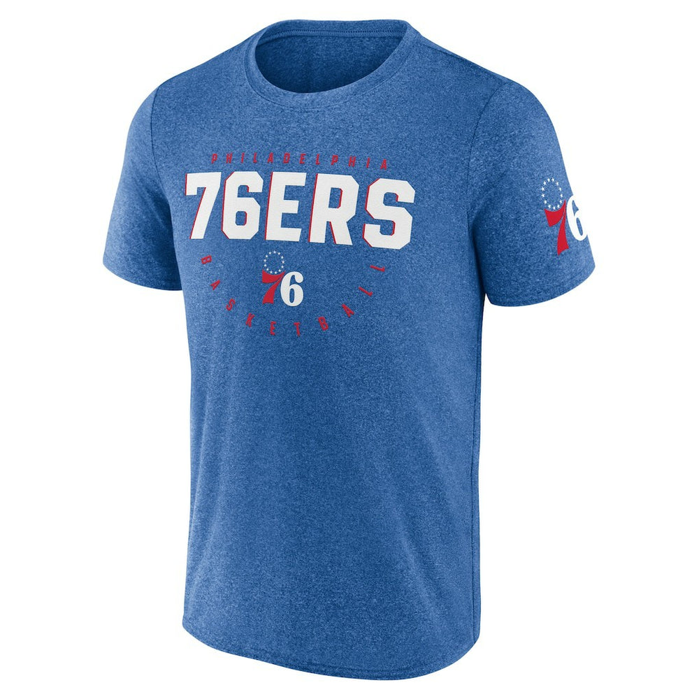 Philadelphia 76ers Logo Athletic Block Practice Performance T-Shirt - Heather Royal outlet