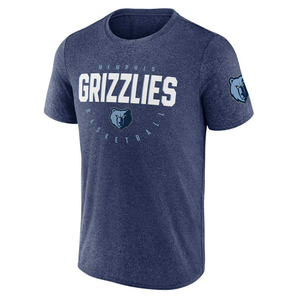 Memphis Grizzlies Logo Athletic Block Practice Performance T-Shirt - Heather Navy on sale