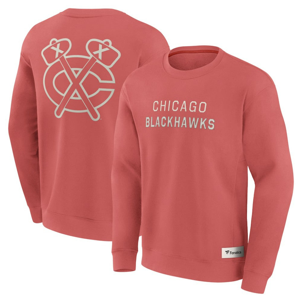 Chicago Blackhawks Fanatics Elements Future Ground Lettering Pullover Sweatshirt