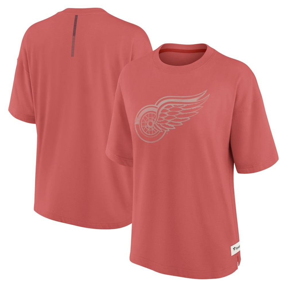 Detroit Red Wings Fanatics Women's Oversized Elements Raw Edge Future Ground T-Shirt
