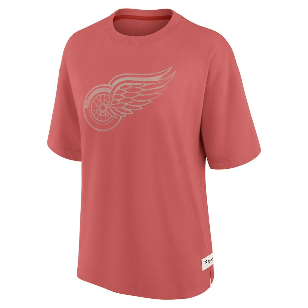 Detroit Red Wings Fanatics Women's Oversized Elements Raw Edge Future Ground T-Shirt
