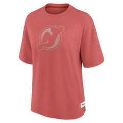New Jersey Devils Fanatics Women's Oversized Elements Raw Edge Future Ground T-Shirt