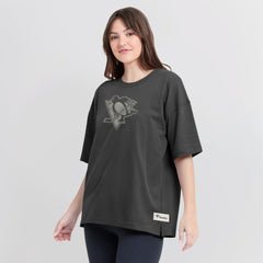 Pittsburgh Penguins Fanatics Women's Oversized Elements Raw Edge Future Ground T-Shirt
