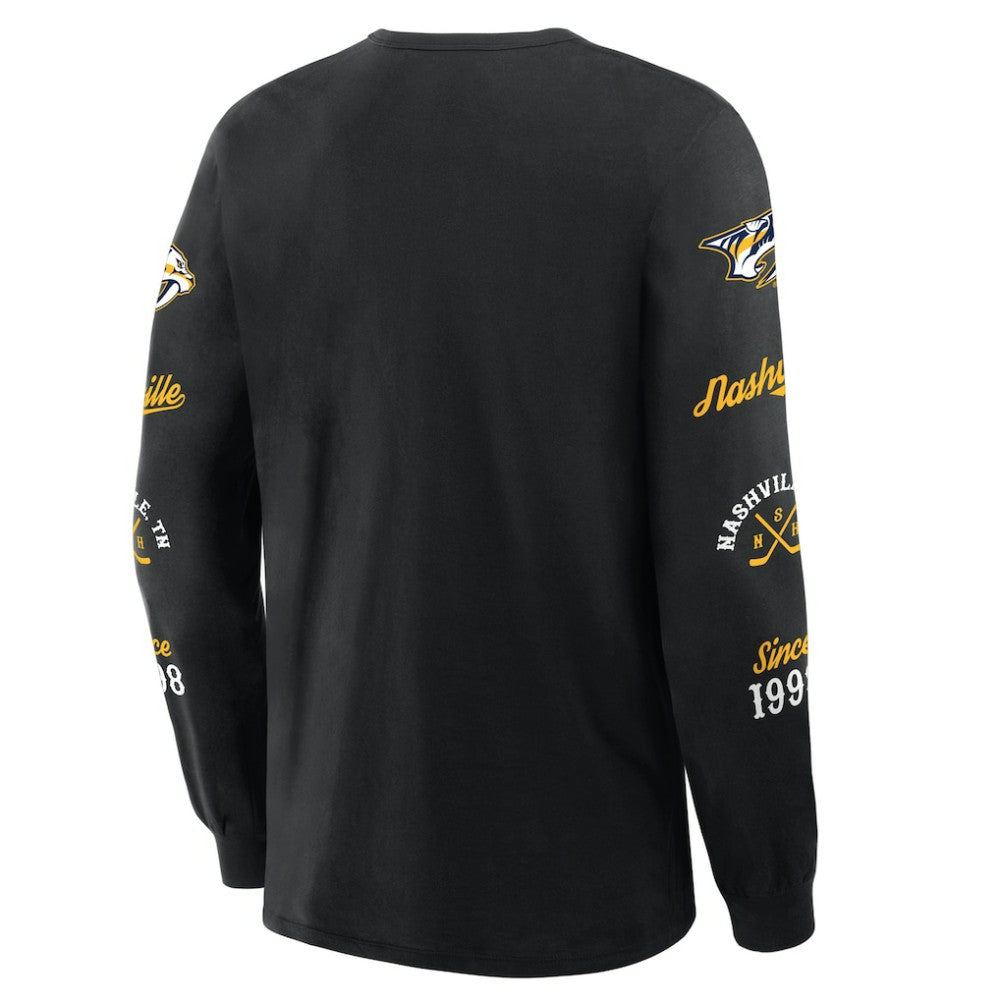 Nashville Predators Fanatics Boxed In Legacy Long Sleeve T-Shirt