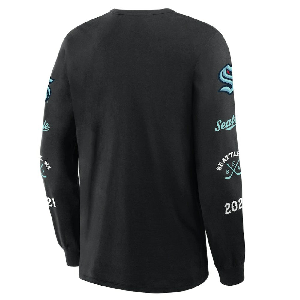 Seattle Kraken Fanatics Boxed In Legacy Long Sleeve T-Shirt