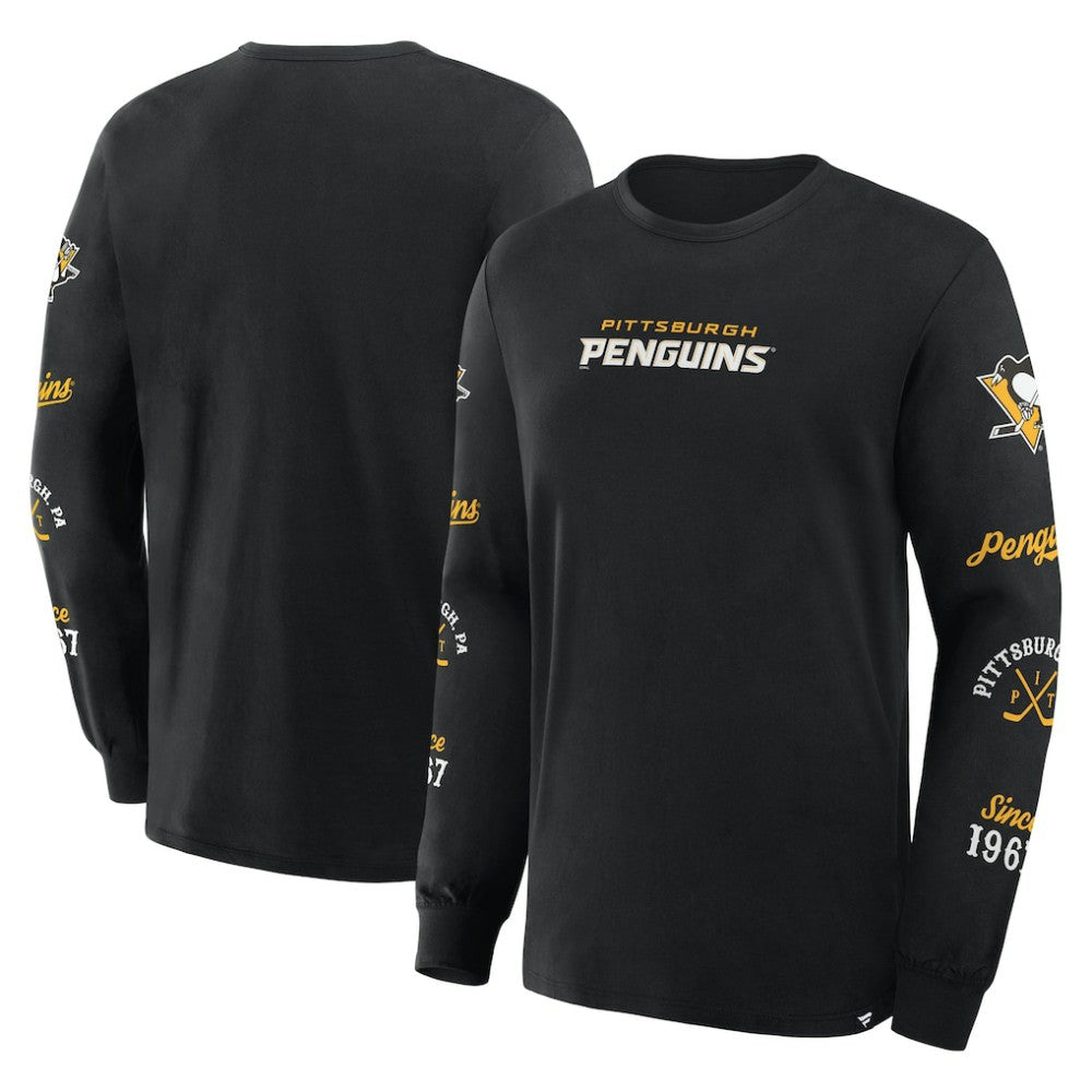 Pittsburgh Penguins Fanatics Boxed In Legacy Long Sleeve T-Shirt