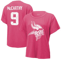 NFL Minnesota Vikings J.J. McCarthy  Majestic Threads Women's Name & Number T-Shirt