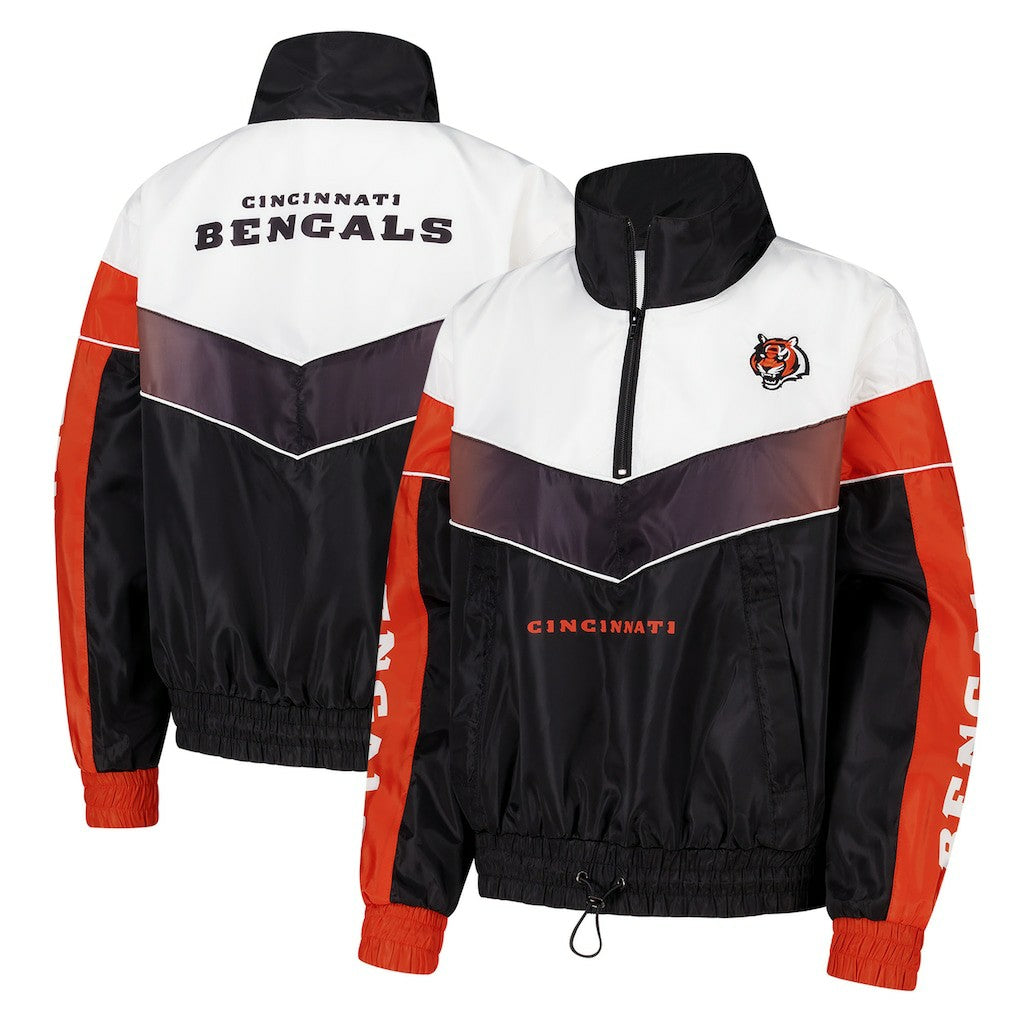 NFL Cincinnati Bengals The Wild Collective Women's 1/4 Zip Track Jacket