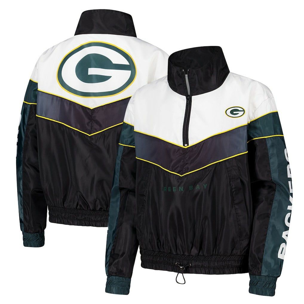NFL Green Bay Packers The Wild Collective Women's 1/4 Zip Track Jacket