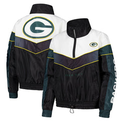 NFL Green Bay Packers The Wild Collective Women's 1/4 Zip Track Jacket