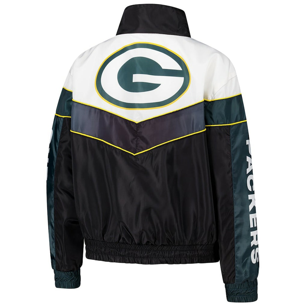 NFL Green Bay Packers The Wild Collective Women's 1/4 Zip Track Jacket