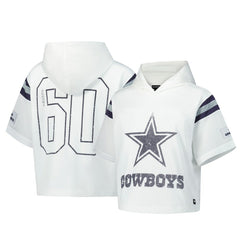 NFL Dallas Cowboys The Wild Collective Women's Mesh Short Sleeve Hoodie T-Shirt