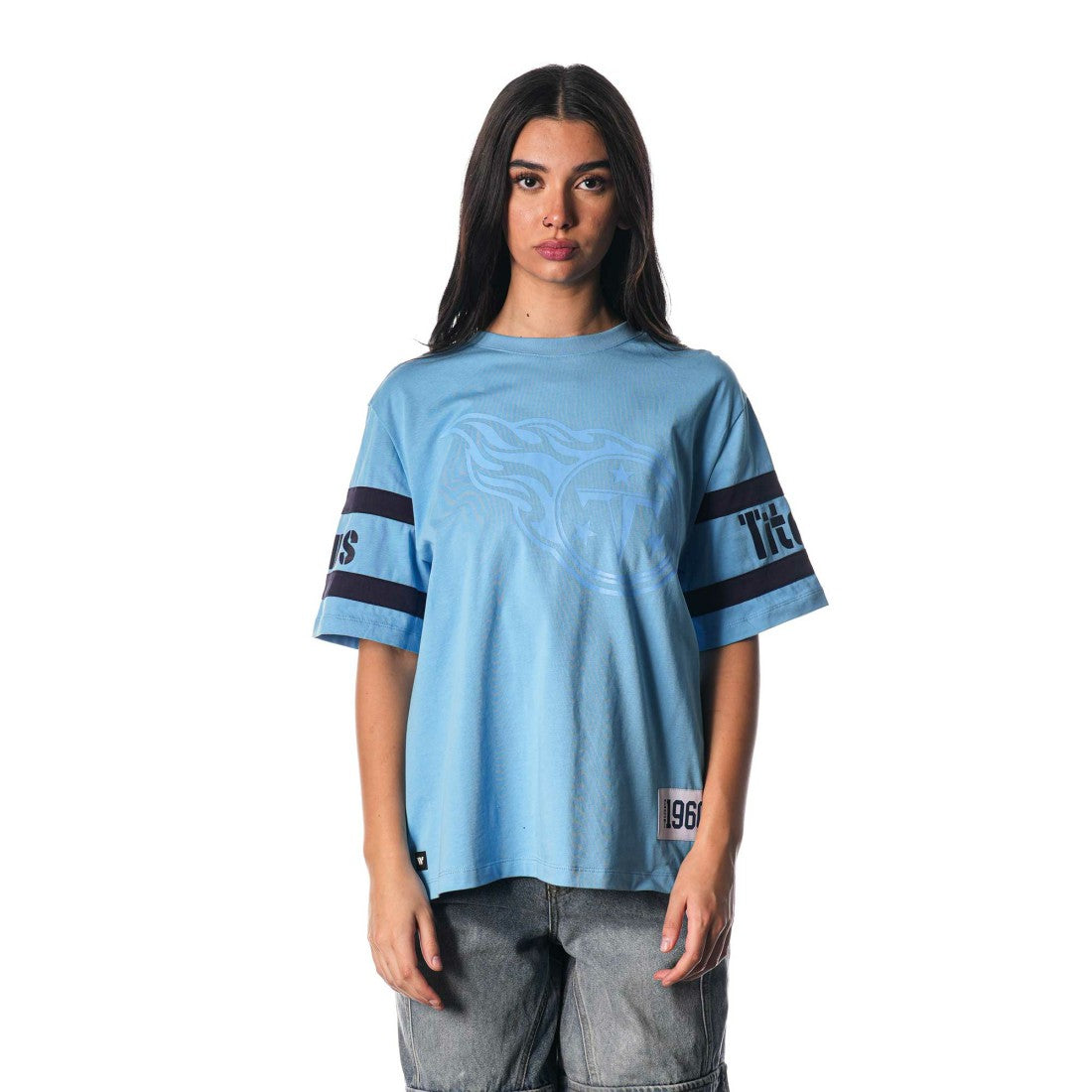 NFL Tennessee Titans The Wild Collective Women's Drop Shoulder T-Shirt