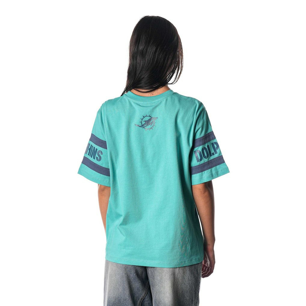 NFL Miami Dolphins The Wild Collective Women's Drop Shoulder T-Shirt