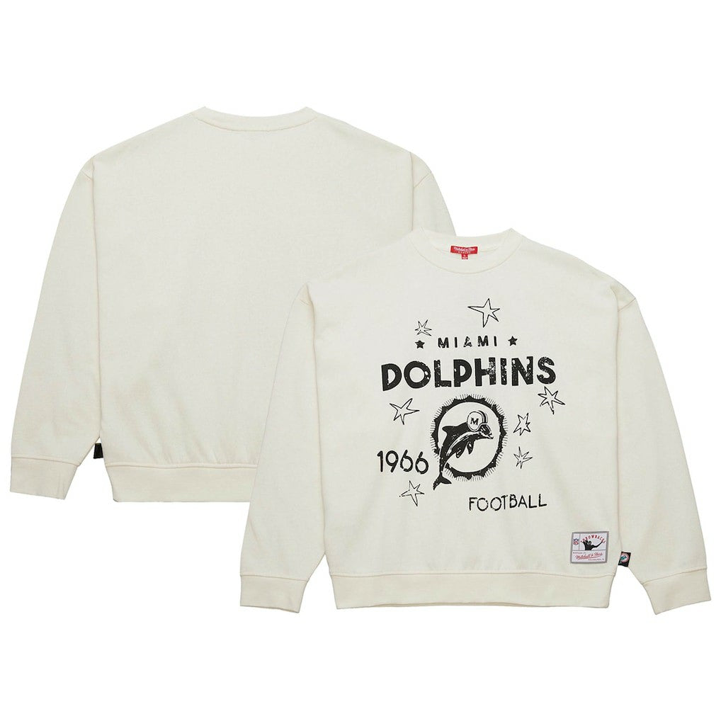 NFL Miami Dolphins Women's Throwback Logo 3.0 Pullover Sweatshirt