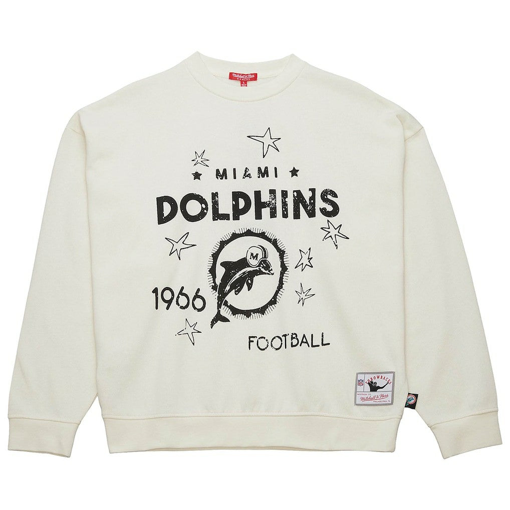 NFL Miami Dolphins Women's Throwback Logo 3.0 Pullover Sweatshirt