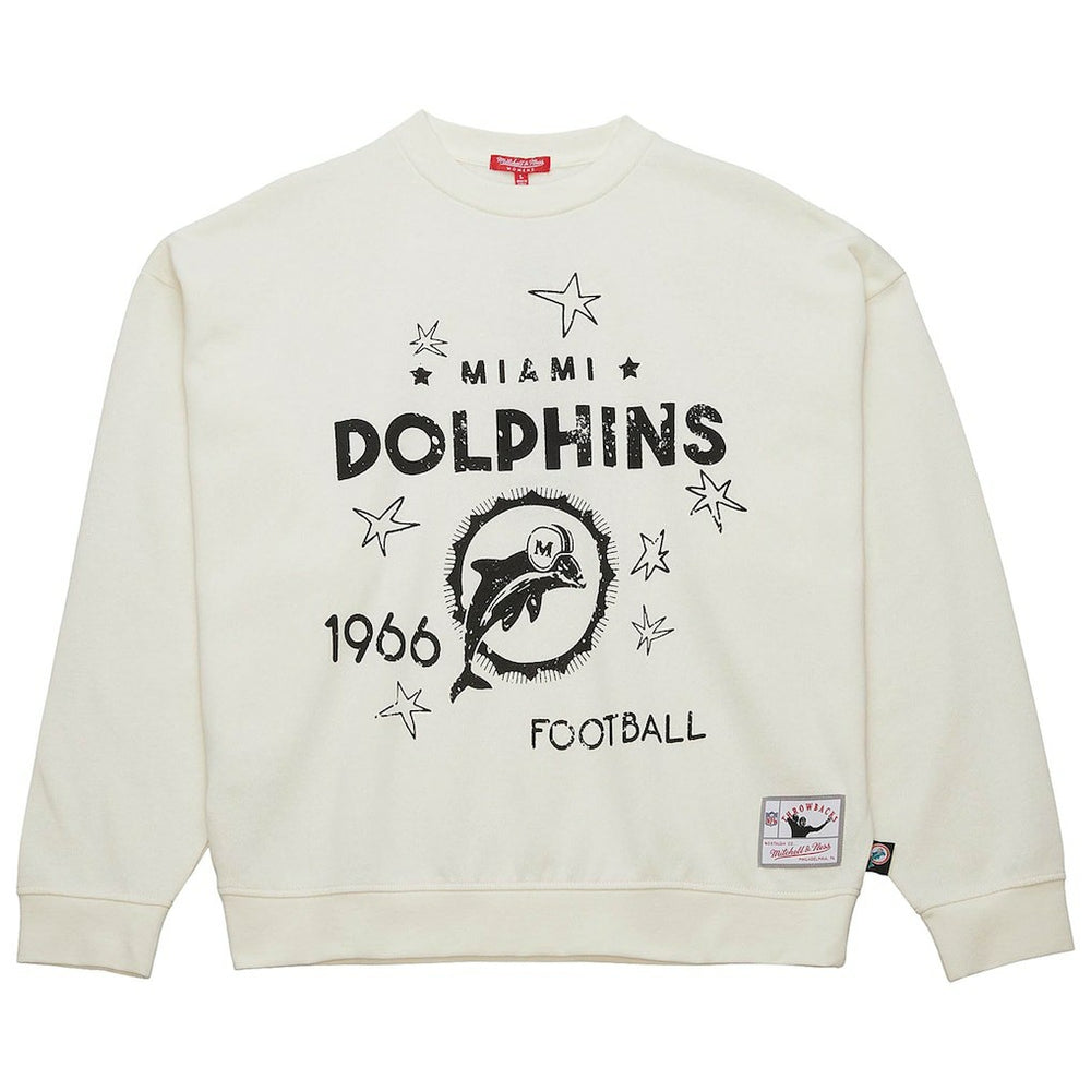 NFL Miami Dolphins Women's Throwback Logo 3.0 Pullover Sweatshirt