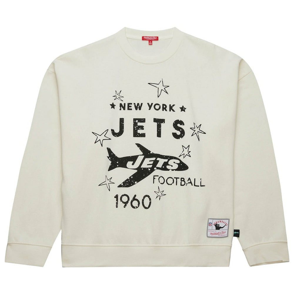 NFL New York Jets Women's Throwback Logo 3.0 Pullover Sweatshirt