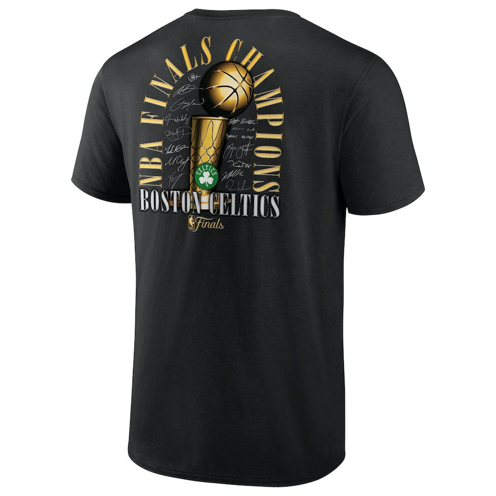 Boston Celtics 2024 NBA Finals Champions Big & Tall Fade Away Jumper Roster Signature T-Shirt - Black | Fanatics outlet