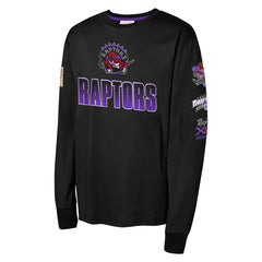 Toronto Raptors Youth Hardwood Classics All Over Long Sleeve T-Shirt - Black | Mitchell & Ness outlet