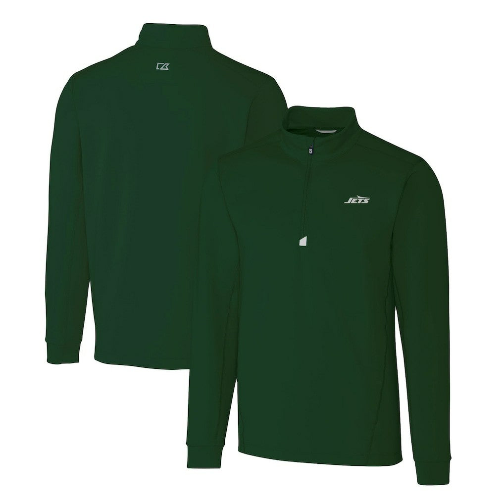 NFL New York Jets Cutter & Buck Primary Logo Traverse Stretch Quarter-Zip Top
