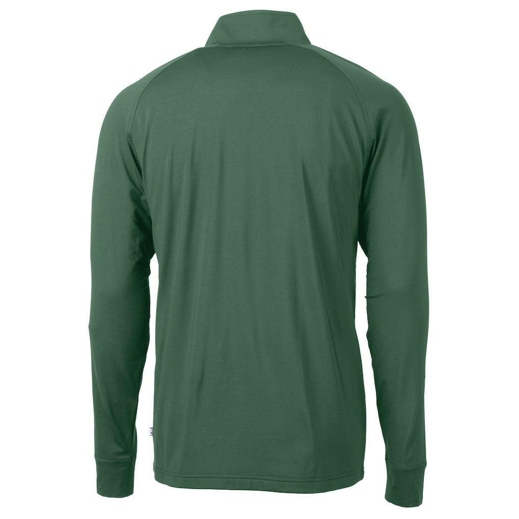 NFL New York Jets Cutter & Buck Primary Logo Adapt Eco Knit Stretch Recycled Quarter-Zip Top