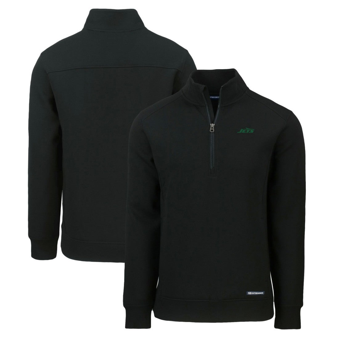 NFL New York Jets Cutter & Buck Primary Logo Roam Eco Recycled Quarter-Zip Pullover Top