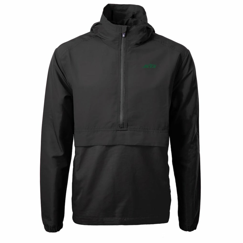 NFL New York Jets Cutter & Buck Primary Logo Charter Eco Recycled Half-Zip Anorak Jacket