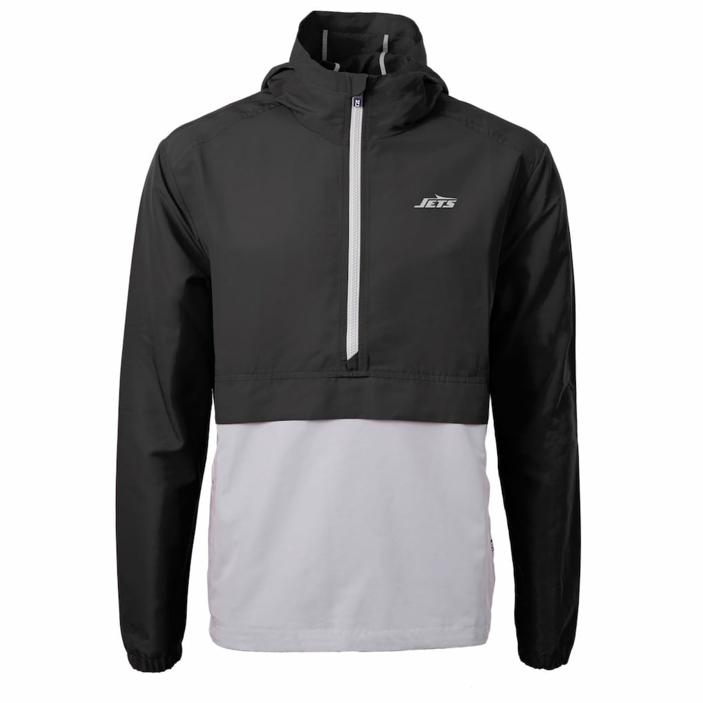 NFL New York Jets Cutter & Buck Monochromatic Logo Charter Eco Recycled Half-Zip Anorak Jacket