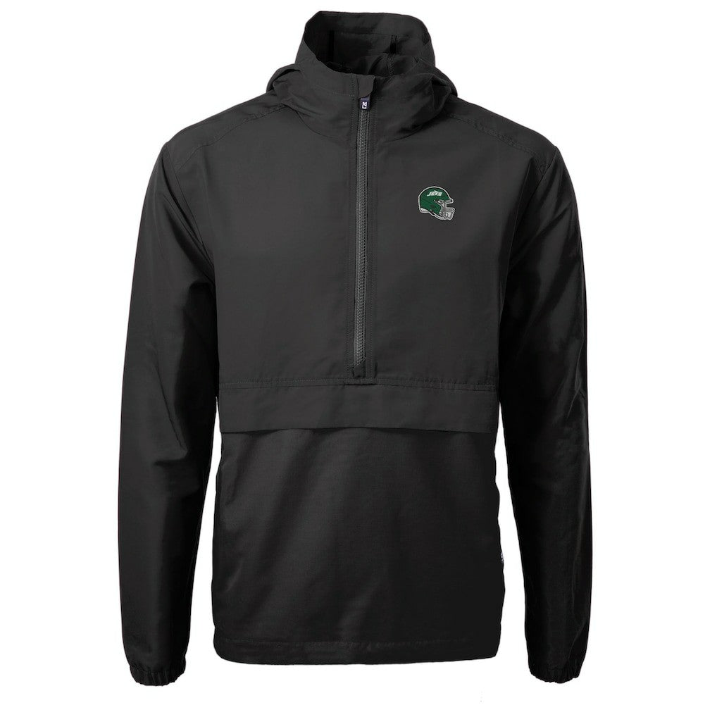 NFL New York Jets Cutter & Buck Helmet Charter Eco Recycled Half-Zip Anorak Jacket