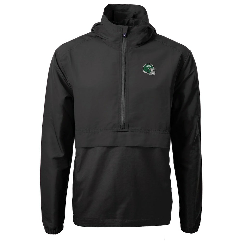 NFL New York Jets Cutter & Buck Helmet Charter Eco Recycled Half-Zip Anorak Jacket