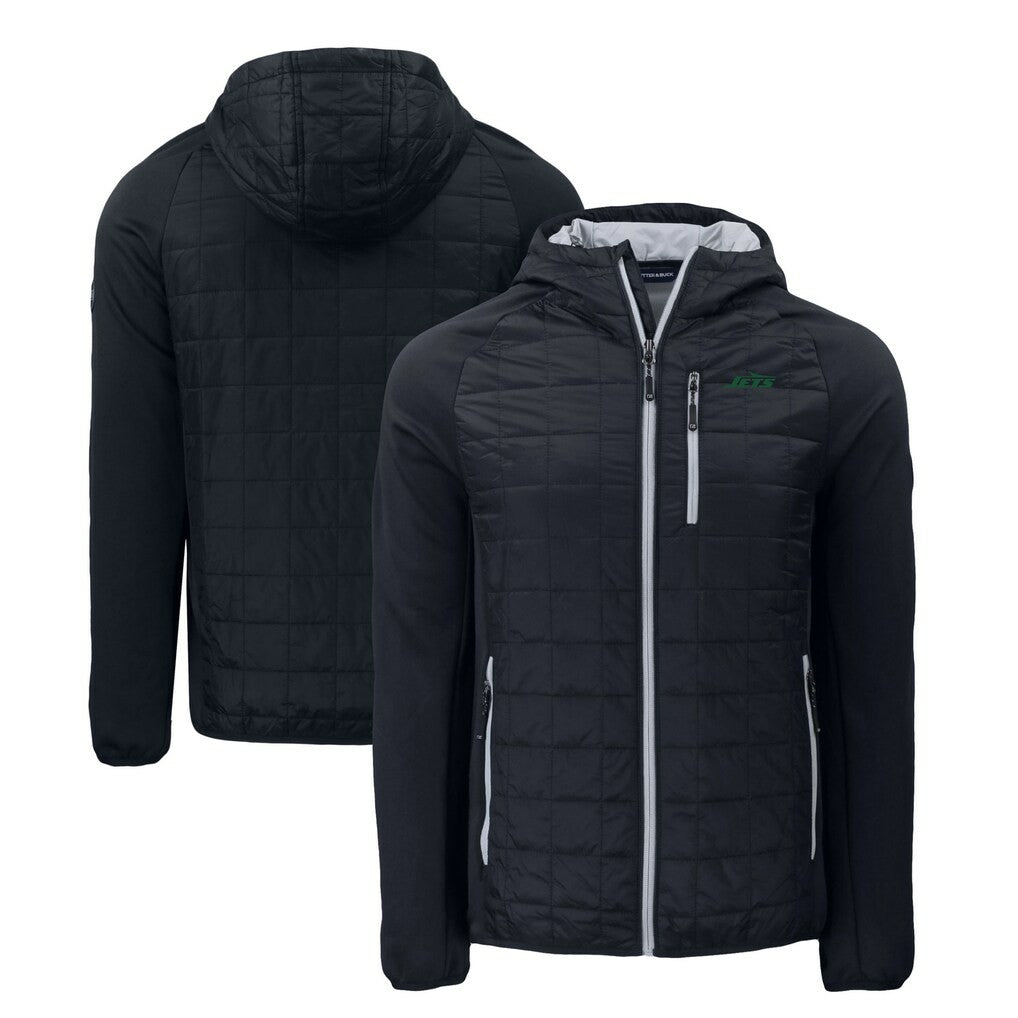 NFL New York Jets Cutter & Buck Primary Logo Rainier PrimaLoft Eco Full-Zip Hybrid Jacket