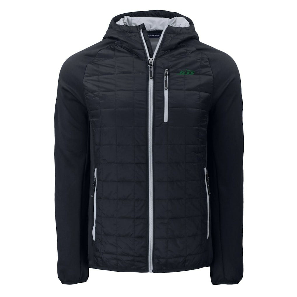 NFL New York Jets Cutter & Buck Primary Logo Rainier PrimaLoft Eco Full-Zip Hybrid Jacket