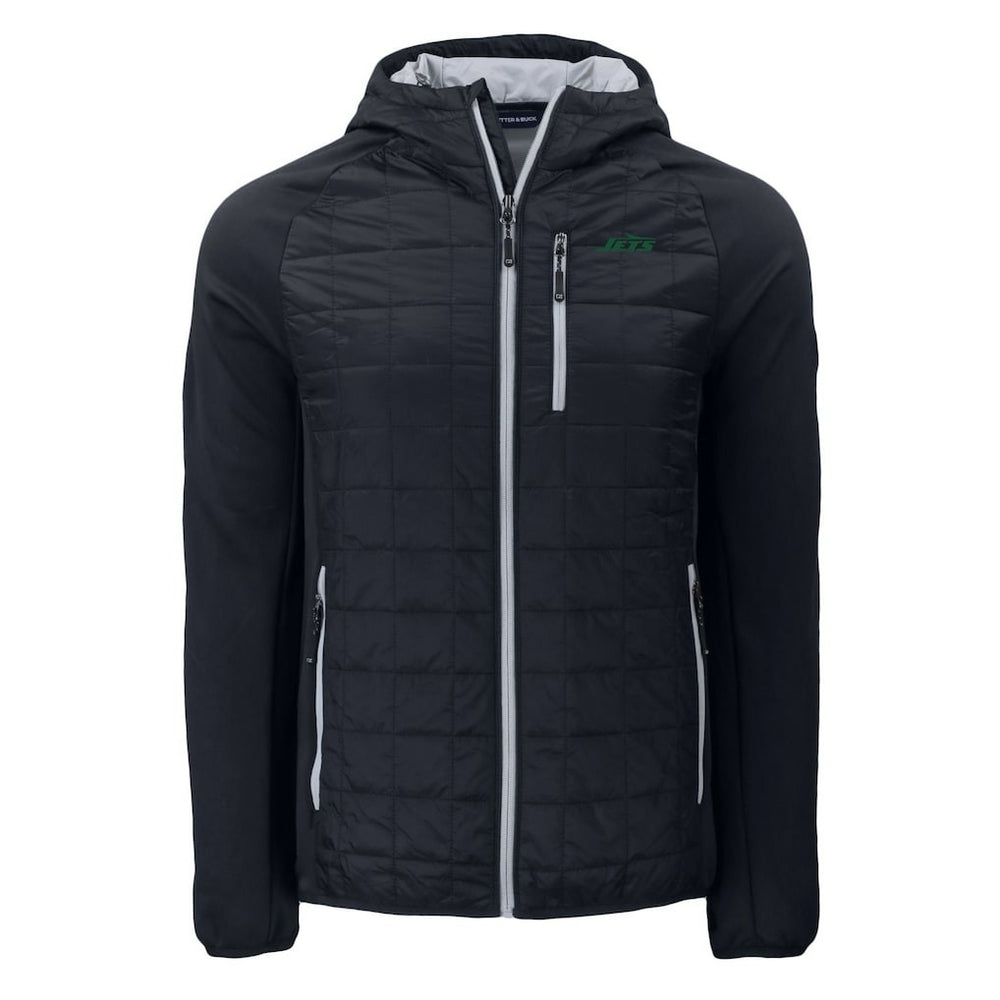 NFL New York Jets Cutter & Buck Primary Logo Rainier PrimaLoft Eco Full-Zip Hybrid Jacket