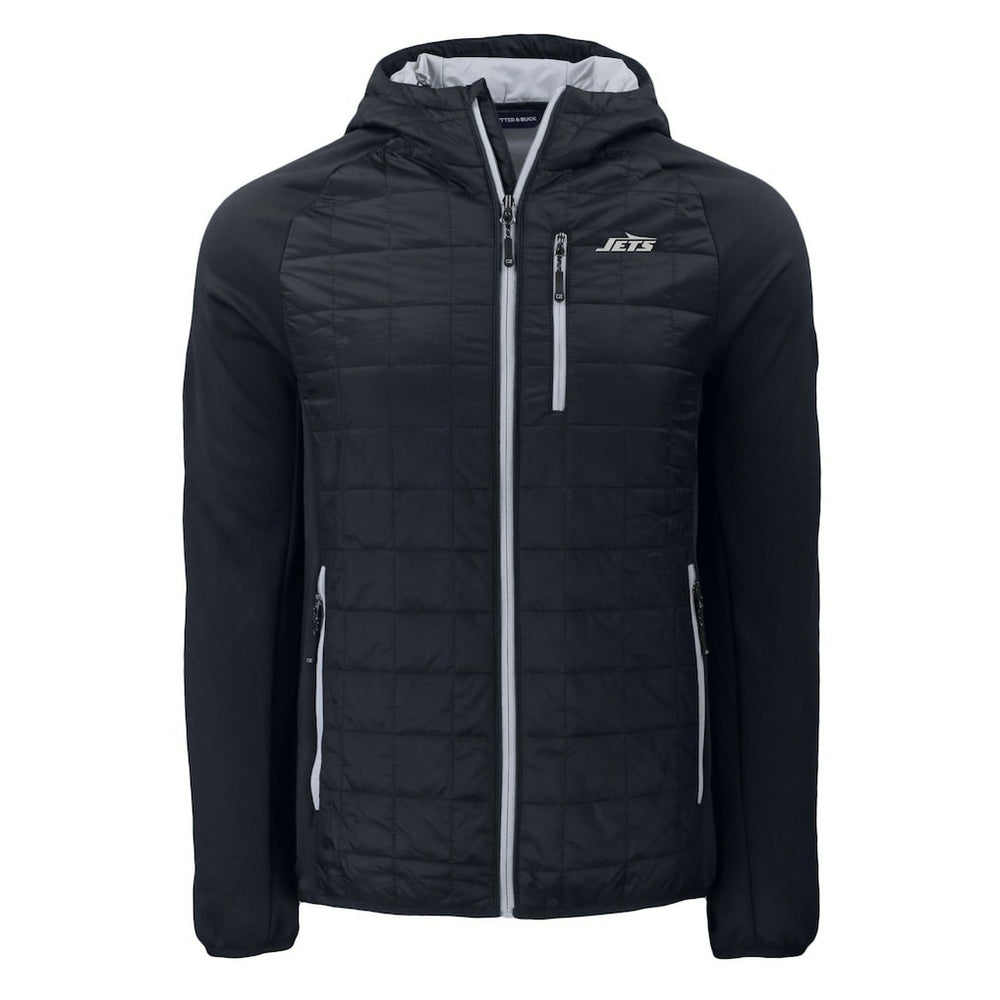 NFL New York Jets Cutter & Buck Monochromatic Logo Rainier PrimaLoft Eco Full-Zip Hybrid Jacket