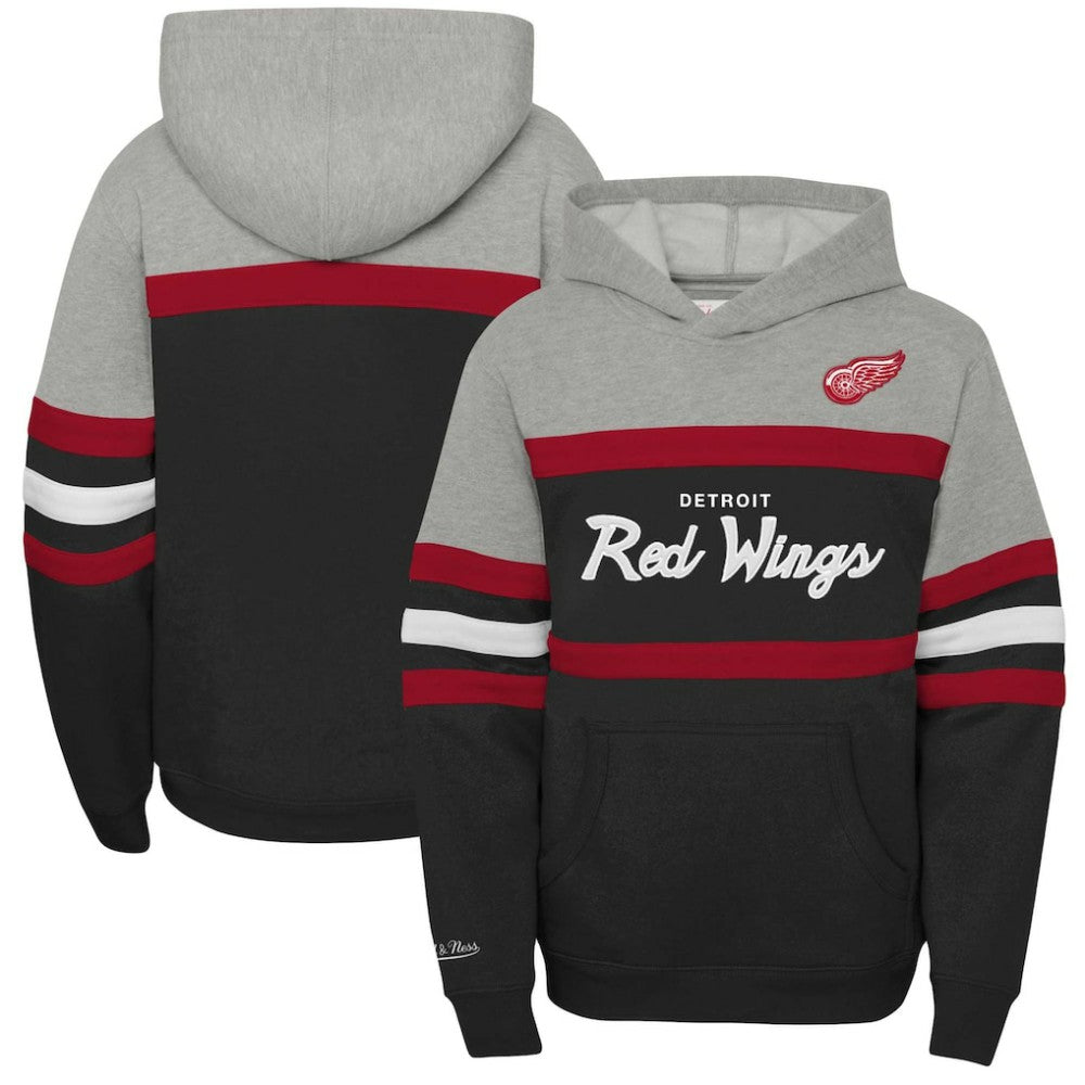 Detroit Red Wings Mitchell & Ness Youth Head Coach Pullover Hoodie