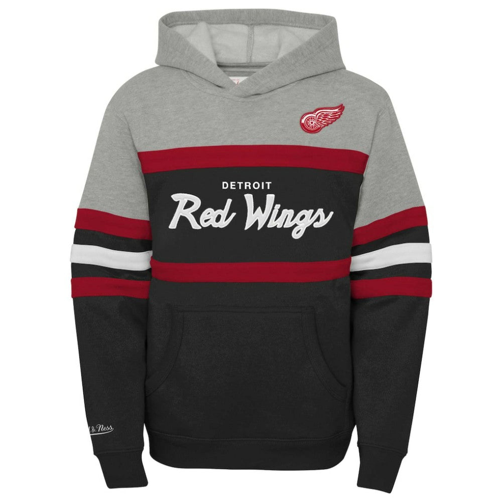 Detroit Red Wings Mitchell & Ness Youth Head Coach Pullover Hoodie